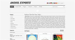 Desktop Screenshot of anshulexports.com